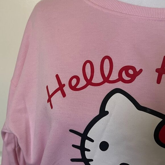 Hello Kitty By Sanrio Pink Pullover Long Sleeve Crew Neck Sweatshirt  Size XS - Picture 4 of 9